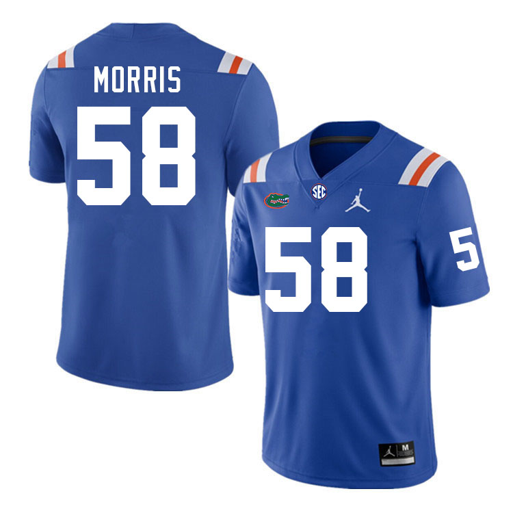 Men #58 Andre Morris Florida Gators College Football Jerseys Stitched-Throwback